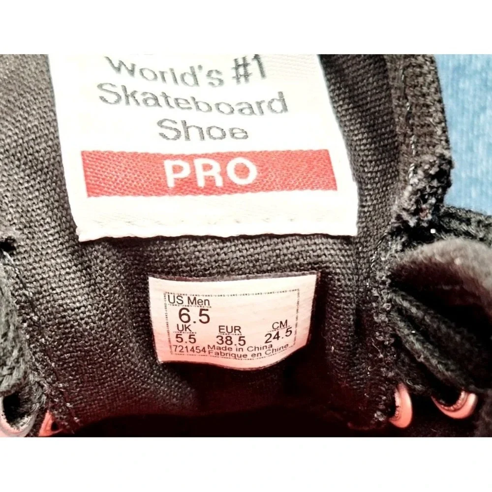 Vans Authentic Pro Triple Black Skateboard‎ Shoes Men 6.5 / Women 8 2010s Rare